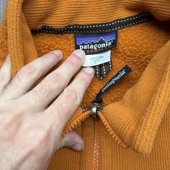 Vintage Patagonia Synchilla Womens Size Large Interior Pockets Copper Y2K EXC - Picture 4 of 7